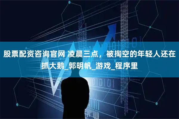 股票配资咨询官网 凌晨三点，被掏空的年轻人还在抓大鹅_郭明帆_游戏_程序里